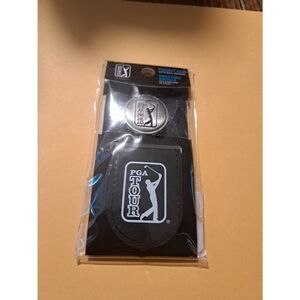 New PGA Tour Black Pocket Clip with Ball Marker NWT Official Golf Accessory